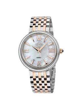 NWT Gv2 By Gevril Genoa Diamond Mother of Pearl Dial Ladies Watch